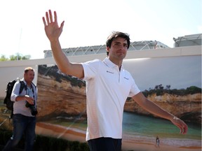 Melbourne Grand Prix Circuit, Melbourne, Australia - March 12, 2020   McLaren's Carlos Sainz arriving to the Circuit  REUTERS/Loren Elliott/File Photo