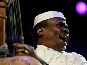Malian singer Mory Kante performs during his concert in Mawazine Festival in Rabat, Morocco on May 22, 2007.