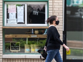 Cafe ISO, located at the corner of Duluth and Laval Avenues in Montreal on Monday June 8, 2020, is currently only open for take-out. Dave Sidaway / Montreal Gazette
