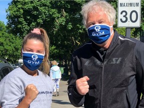 Boxer Kim Clavell, with promoter Yvon Michel, outside her Montreal home after learning she will receive the  Pat Tillman Award for Service at the ESPY Awards, which will be televised Sunday night.