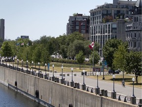 Sections of Montreal's Old Port, once filled with kiosks, remained empty on Thursday, but things should pick up on the weekend.