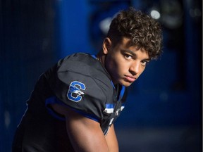 Zion Miles during his senior year at Chandler High School in Chandler, Ariz., in August 2019.