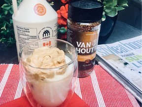 Put a cool Canadian spin on the easy-to-make iced Dalgonia using ingredients inspired by Canadian coffee and maple syrup. Van Houtte Columbian light instant coffee, $7, vanhoutte.com.