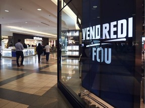 Directional signage and floor markers as well as more security will be part of the new reality at malls like Place Montreal Trust, seen in a file photo.