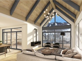 What recession? $36 million worth of luxury condos in Mont-Tremblant sold in just two days thanks to virtual sales launches. Seen here: a view of the interior of VERBIER TREMBLANT, where 21 condos sold for a total of $12.7M at the first ever digital real estate launch.
