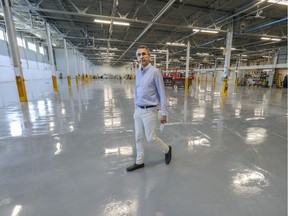 Guillaume Laverdure, Medicom president for North America at the PPE supplier's new factory in St-Laurent on June 5, 2020. Many Quebec companies pivoted to making personal protective equipment virtually overnight to help the province overcome a shortage of medical supplies.