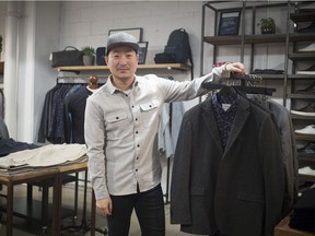 Ethan Song, co-founder of Frank And Oak, at the boutique located on St. Viateur St. in Montreal on Nov. 30, 2015.