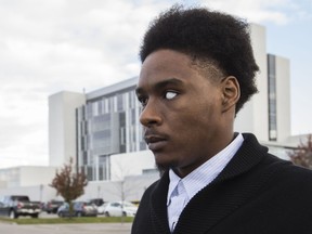 Dafonte Miller leaves Oshawa Courthouse on Tuesday November 5, 2019.