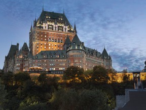 Fairmont Le Château Frontenac on its riverside perch in Old Quebec.