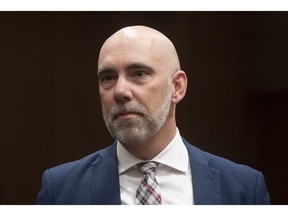 Parliamentary Budget Officer Yves Giroux waits to appear before the Commons Finance committee on Parliament Hill in Ottawa on March 10, 2020.