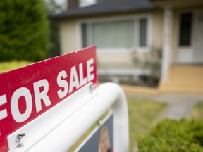 A real estate sign is pictured in Vancouver, B.C., Tuesday, June, 12, 2018. A new analysis of the country's stock of affordable housing suggests the Liberals' decade-long strategy to provide more of it is starting in a deeper hole than previously thought, and may be further behind once the COVID-19 pandemic passes.