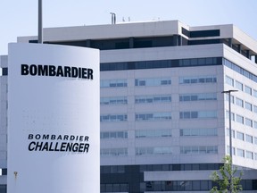 A Bombardier plant is seen in Montreal on Friday, June 5, 2020. The federal Liberal government is buying two new Challenger jets from Bombardier to replace half the military's existing executive aircraft fleet.