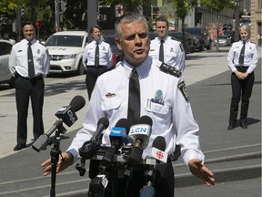 Montreal police Chief Sylvain Caron. The new policy on street checks is the result of a long process of public dialogue around racial profiling.