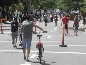 Since June, Mont-Royal Ave. has been closed to traffic for several kilometres east of Parc Ave. — and it has been bustling with business ever since.