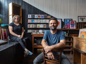 Kiva Stimac and Mauro Pezzente have been forced to rethink their entire business plan. At Casa del Popolo, their concert space is being transformed into a shop selling concert posters, stationery, cards and wares by local artisans.