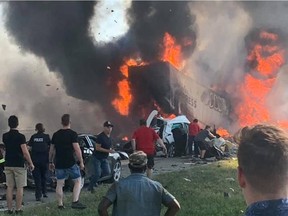 Police have arrested Jagmeet Grewal, 54, in connection with this fiery, multi-vehicle crash on Highway 440 in Laval that left four people dead last year, the Sûreté du Québec said Thursday.