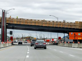 Overpass at the end of Ste-Anne-de-Bellevue Blvd. over Highway 20 in the Turcot Yards in Montreal Tuesday July 14, 2020.