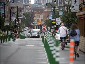 Montreal residents, merchants and customers in some areas balk at parking spaces being removed or road space being given over to biking and walking.