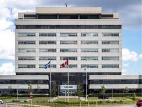 Bombardier’s future headquarters at 400 Côte-Vertu Blvd. W. sits close to the plant where workers build the company’s Challenger jets.