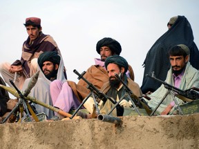 Afghan Taliban fighters are seen in this file photo.