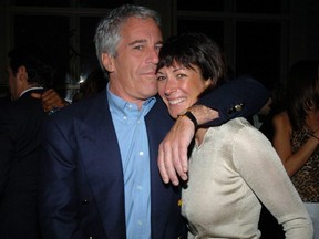 Jeffrey Epstein and Ghislaine Maxwell attend de Grisogono Sponsors The 2005 Wall Street Concert Series Benefitting Wall Street Rising, with a Performance by Rod Stewart at Cipriani Wall Street on March 15, 2005 in New York City.