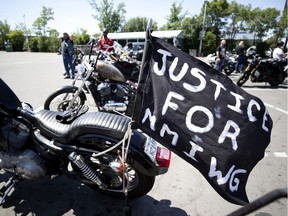 A group of motorcyclists take part in a motorcade to voice their support for anti racism movement, in Montreal, on Saturday, July 4, 2020. (Allen McInnis / MONTREAL GAZETTE)