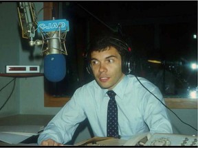 Joe Schwarcz is seen in the early years of his chemistry radio show at CJAD, circa the early 1980s. Courtesy of Joe Schwarcz