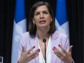"You have the power in your hands to influence the course of events and ensure that things stay under control," Quebec Deputy Premier Geneviève Guilbault, seen in a file photo, told young people on Monday.
