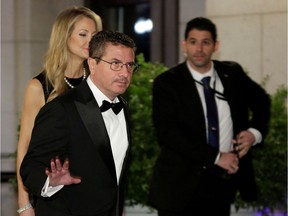 FILE PHOTO: Dan Snyder, owner of the Washington Redskins football team, arrives to attend a candlelight dinner with President-elect Donald Trump at Union Station in Washington, U.S., January 19, 2017.  REUTERS/Joshua Roberts/File Photo