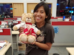 Mara Soriano was reunited with her stolen teddy bear that contained a recording of her late mother's voice.