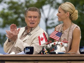 Regis Philbin and Kelly Ripa of Live with Regis and Kelly broadcast their show on the waterfront in Charlottetown, Prince Edward Island, on July 12, 2010.