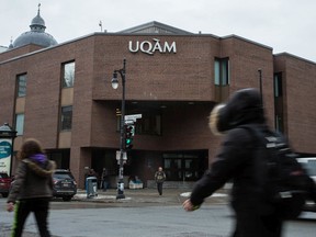 A view of the exterior of the Hebert-Aquin building of UQAM university in Montreal on Wednesday, March 9, 2016.