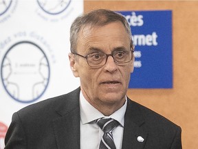 Quebec English School Boards Association president Dan Lamoureux, seen in a file photo, said the postponement of school board elections would be "the only respectful and reasonable response to the current situation.”
