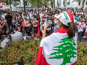 About 400 people attended a candlelight vigil at Dorchester Square Wednesday night to support the Lebanese community dealing with the massive explosion in Beirut that killed at least 135 people and injured thousands on Tuesday.