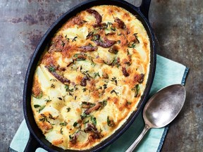 Anchovies flavour Bart van Olphen's take on scalloped potatoes.