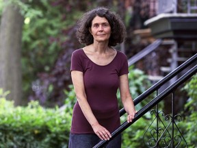 Dr. Janet Cleveland , lead author  of a study by the SHERPA University Institute, is seen outside her home in Montreal on Tuesday, Aug, 25, 2020.