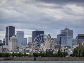 Montreal under cloudy skies in summer 2020.
