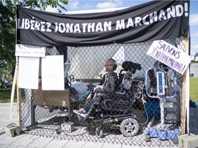 Jonathan Marchand lived in a cage at the National Assembly trying to convince Premier François Legault of the merits of creating a personal assistance program for people who have disabilities but want to live at home and not in institutions.