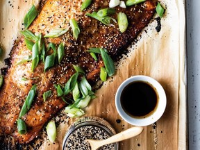 Diala Canelo obtained the recipe for Sesame and Maple Glazed Salmon from a Toronto sushi restaurant.