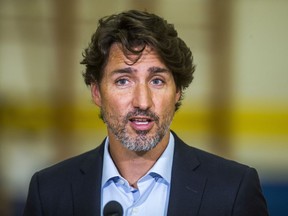 "We are not going to tell the provinces what they should do, but we can ensure that the provinces have additional resources to lower the level of anxiety among parents," says Prime Minister Justice Trudeau, seen in a file photo.