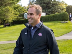 Montreal Canadiens president Geoff Molson attends the team's annual charity golf tournament at Laval-sur-le-Lac Golf Club on Sept. 9, 2019.