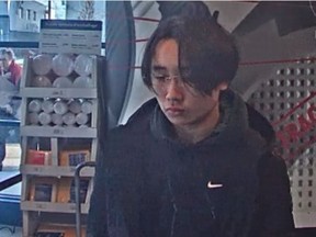 Laval police are seeking help from the public to identify a man they allege committed fraud by picking up three iPhones at a courier that he did not pay for. Photo: Laval police