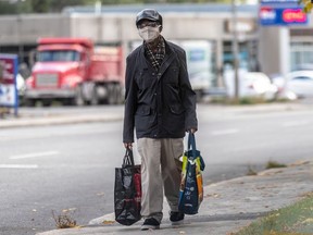 Montrealers are wearing masks while going about their daily lives.