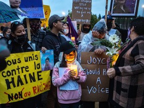 Joyce Echaquan, a 37-year-old Atikamekw woman died at Joliette hospital after she posted a video of slurs said by staff right before her death. A vigil was held in her honour in St-Charles-Borromée on Sept. 29.