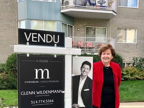 A client (pictured) of broker Glenn Wildenmann
recently sold her modest basement condo in Pierrefonds. It was reportedly the highest sale the building has ever had.