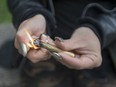 In the video, a toddler is seen sitting inside a vehicle holding what appears to be a blunt — joint rolled in a cigar paper. Multiple adults can be heard pressuring the child to smoke it. The boy complies, coughing violently after taking a hit.