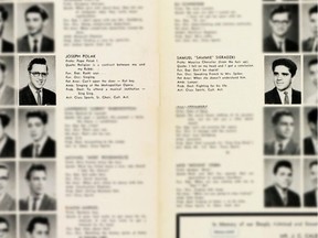 Photos of Joseph Polak and Sam Sieradzki as they appeared in the 1960 Baron Byng High School yearbook.