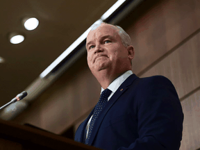 Conservative Leader Erin O'Toole holds a press conference on Parliament Hill in Ottawa Wednesday, Sept. 2, 2020.