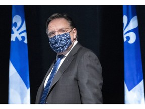 "I'm optimistic that we'll be able to respect all our promises during the four-year mandate," Quebec Premier François Legault said when asked how disruptive the pandemic has been.