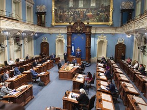 CP-Web. The National Assembly sits for question period as the legislature comes to an end of the spring session, Friday, June 12, 2020 at the legislature in Quebec City.